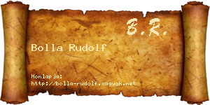 Bolla Rudolf névjegykártya