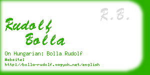 rudolf bolla business card